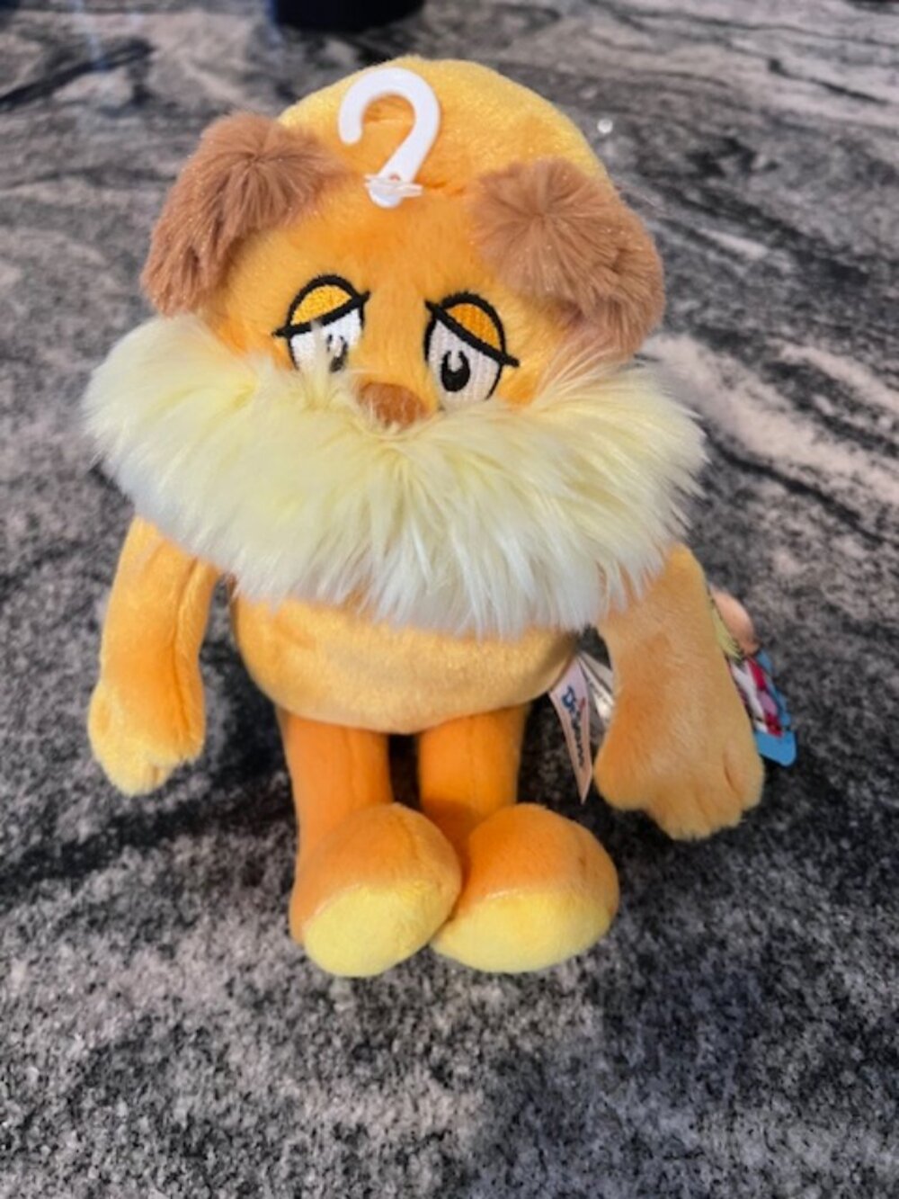 AURORA WORLD Dr. Seuss Lorax‎ stuffed animal yellow orange mustache eyebrows NWT
